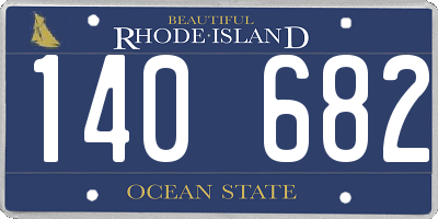 RI license plate 140682