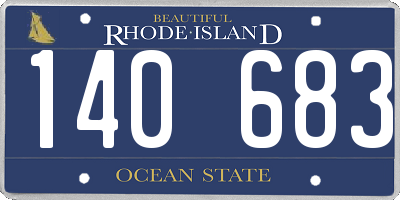 RI license plate 140683