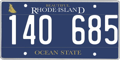 RI license plate 140685