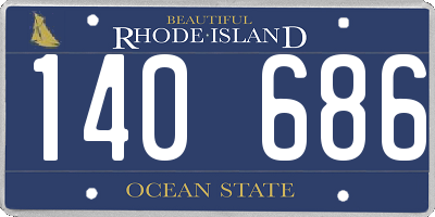 RI license plate 140686