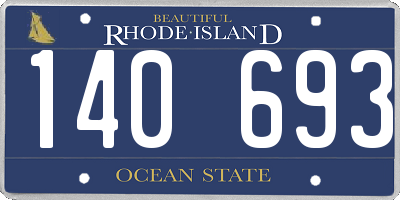 RI license plate 140693