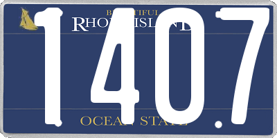 RI license plate 1407