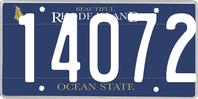 RI license plate 14072
