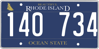 RI license plate 140734