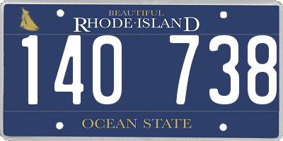 RI license plate 140738