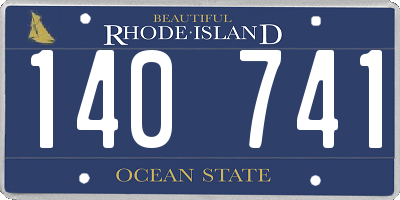 RI license plate 140741