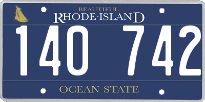 RI license plate 140742