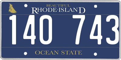RI license plate 140743