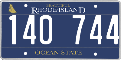 RI license plate 140744
