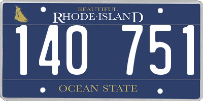RI license plate 140751