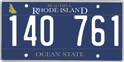 RI license plate 140761