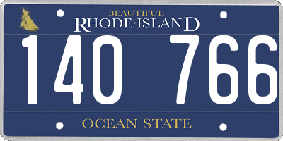 RI license plate 140766