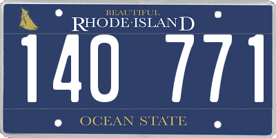 RI license plate 140771