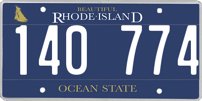 RI license plate 140774