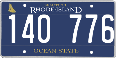 RI license plate 140776