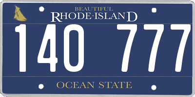 RI license plate 140777
