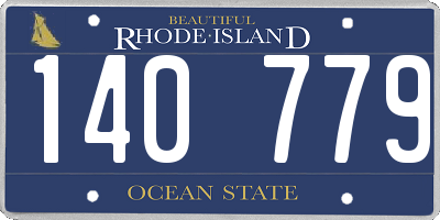 RI license plate 140779