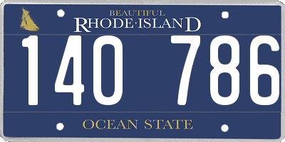 RI license plate 140786