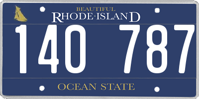 RI license plate 140787