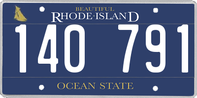 RI license plate 140791