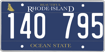 RI license plate 140795
