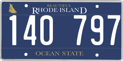 RI license plate 140797