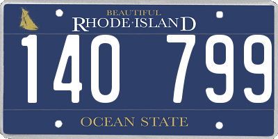 RI license plate 140799