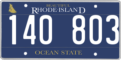 RI license plate 140803