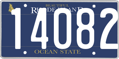 RI license plate 14082