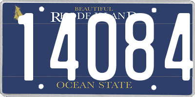 RI license plate 14084