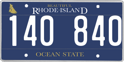 RI license plate 140840