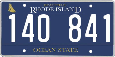 RI license plate 140841