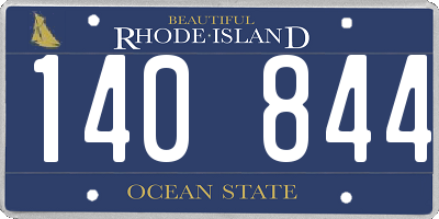 RI license plate 140844