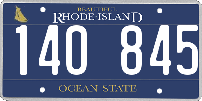 RI license plate 140845