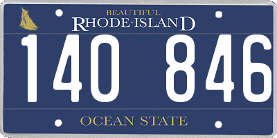 RI license plate 140846