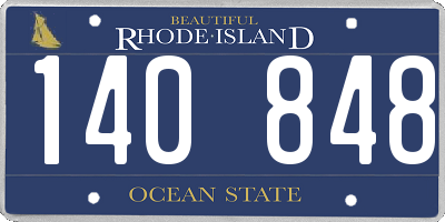 RI license plate 140848