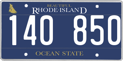 RI license plate 140850