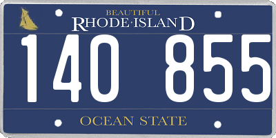 RI license plate 140855