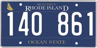RI license plate 140861