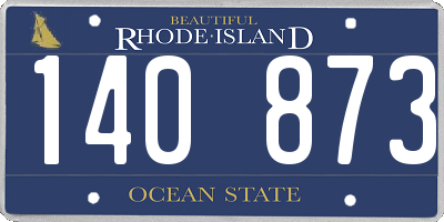 RI license plate 140873