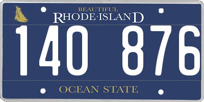 RI license plate 140876