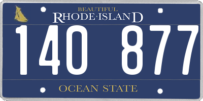 RI license plate 140877