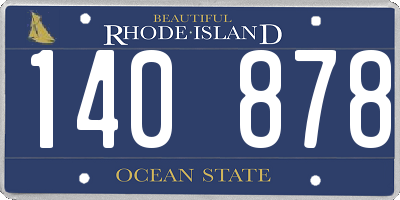RI license plate 140878