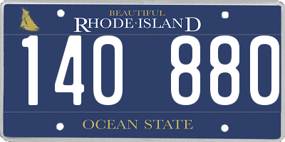 RI license plate 140880