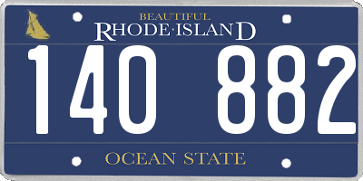 RI license plate 140882