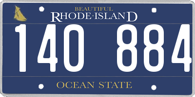 RI license plate 140884
