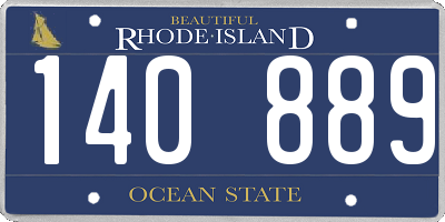 RI license plate 140889