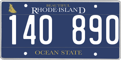 RI license plate 140890
