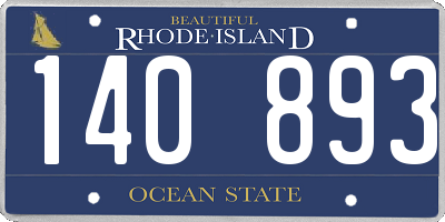RI license plate 140893