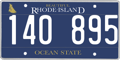 RI license plate 140895